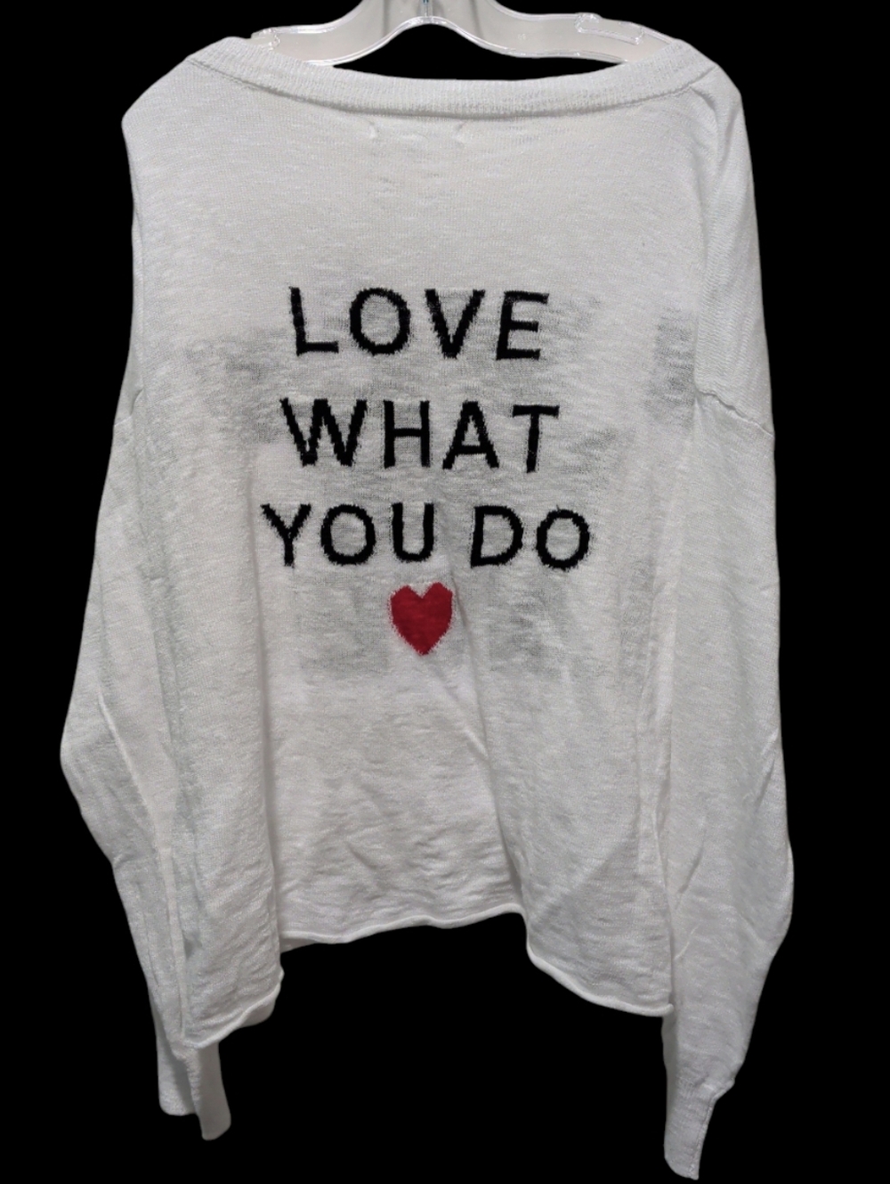 New Stitchdrop Do What U Love Love What U Do Drop Shoulder Sweater